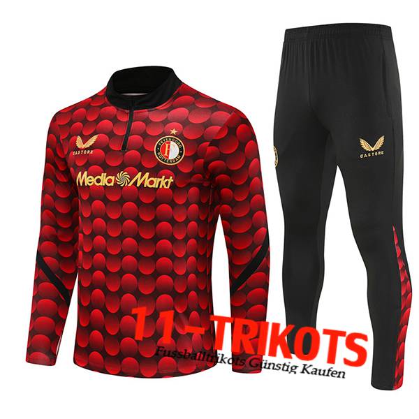Feyenoord Trainingsanzug Rot/Schwarz 2025/2026
