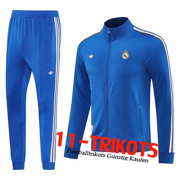 Real Madrid Trainingsanzug jacke Blau/Weiß 2025/2026 -02