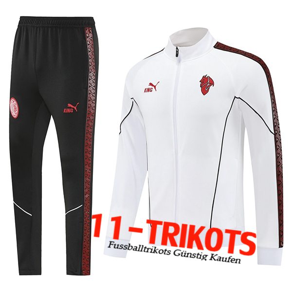 AC Milan Trainingsanzug jacke Weiß/Schwarz/Rot 2025/2026
