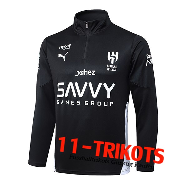 Al-Hilal Training Sweatshirt Schwarz/Weiß 2025/2026  Al-Hilal Training Sweatshirt Schwarz/Weiß 2025/2026