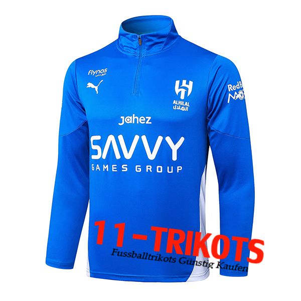 Al-Hilal Training Sweatshirt Blau/Weiß 2025/2026  Al-Hilal Training Sweatshirt Blau/Weiß 2025/2026