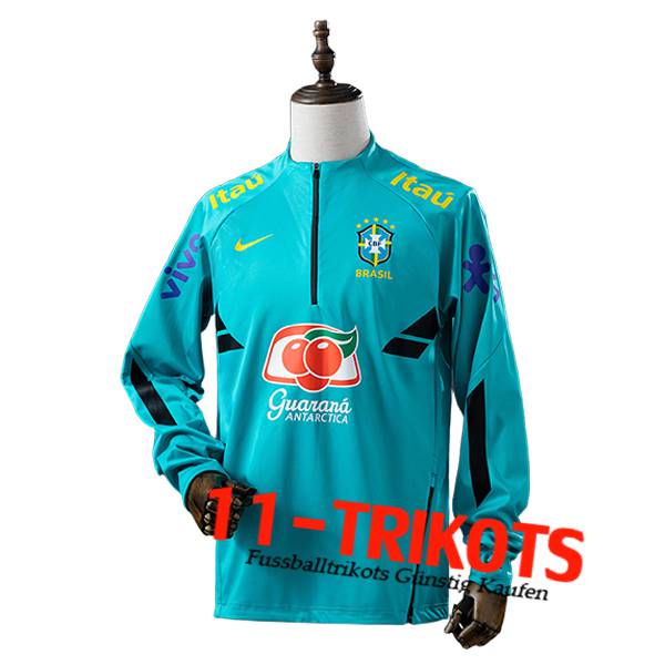 Brasilien Training Sweatshirt Blau/Schwarz 2025/2026  Brasilien Training Sweatshirt Blau/Schwarz 2025/2026