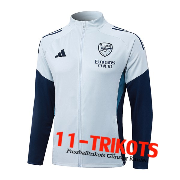 Arsenal Trainingsjacke Grau/Blau 2025/2026  Arsenal Trainingsjacke Grau/Blau 2025/2026
