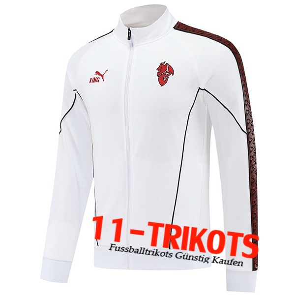 AC Milan Trainingsjacke Weiß/Schwarz/Rot 2025/2026  AC Milan Trainingsjacke Weiß/Schwarz/Rot 2025/2026