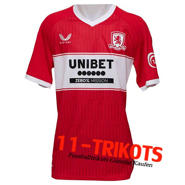Neues Middlesbrough Heimtrikot 2025/2026  Neues Middlesbrough Heimtrikot 2025/2026
