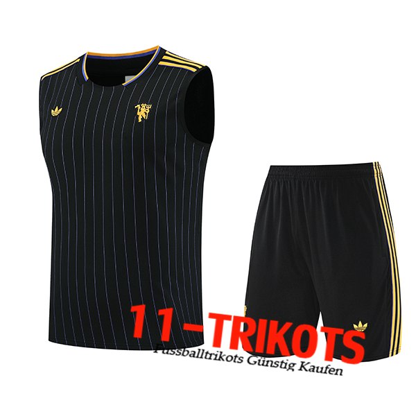 Manchester United Trainings-Tanktops Schwarz/Gelb 2025/2026