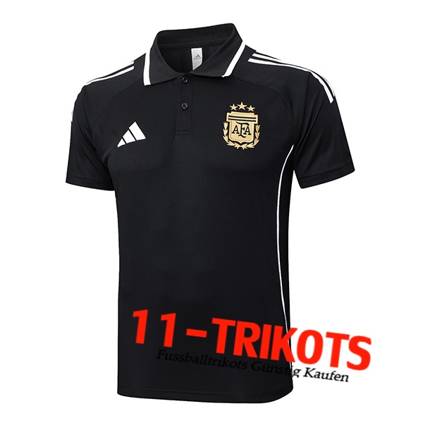 Argentinien Poloshirt Schwarz/Weiß 2025/2026 Argentinien Poloshirt Schwarz/Weiß 2025/2026