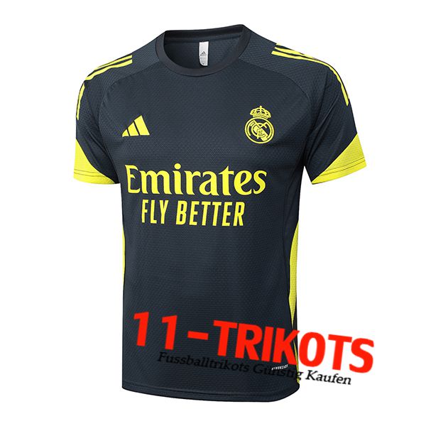 Real Madrid Trainingstrikot Grau/Gelb 2025/2026