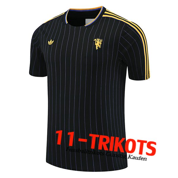 Manchester United Trainingstrikot Schwarz/Gelb 2025/2026
