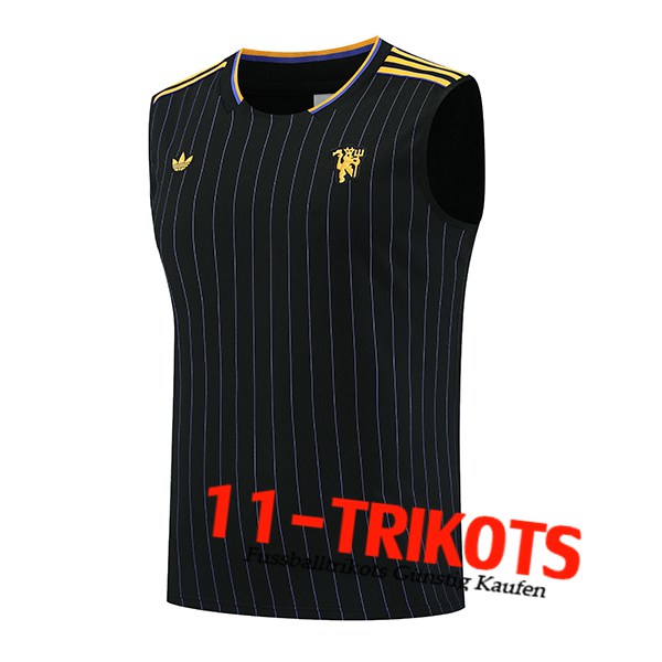 Manchester United Trainings-Tanktops Schwarz/Gelb 2025/2026
