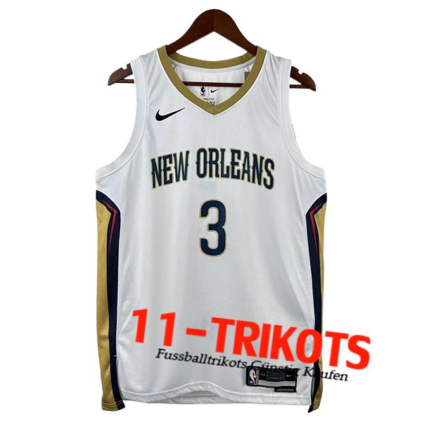 New Orleans Pelicans Trikot (POOLE #3) 2025/26 Weiß/Gelb New Orleans Pelicans Trikot (POOLE #3) 2025/26 Weiß/Gelb