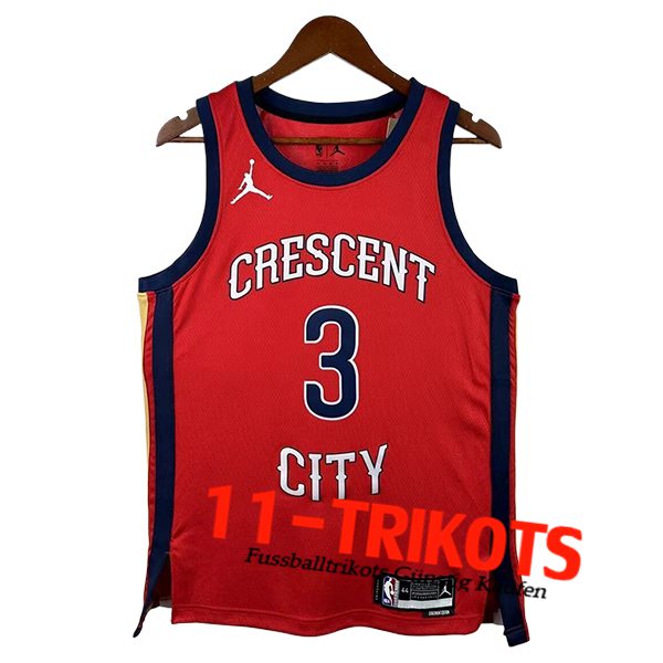 New Orleans Pelicans Trikot (POOLE #3) 2025/26 Rot/Blau New Orleans Pelicans Trikot (POOLE #3) 2025/26 Rot/Blau