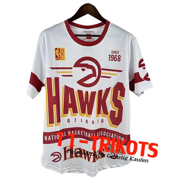 Atlanta Hawks Retro 2025/26 Weiß/Rot/Gelb