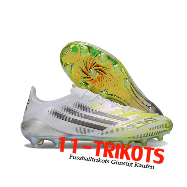 Adidas Fussballschuhe F50 ELITE FG Weiß/Grau/Gelb