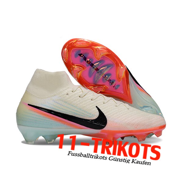 Nike Fussballschuhe Air Zoom Mercurial Superfly IIX Elite FG Beige/Schwarz/Blau/Rosa Nike Fussballschuhe Air Zoom Mercurial Superfly IIX Elite FG Beige/Schwarz/Blau/Rosa