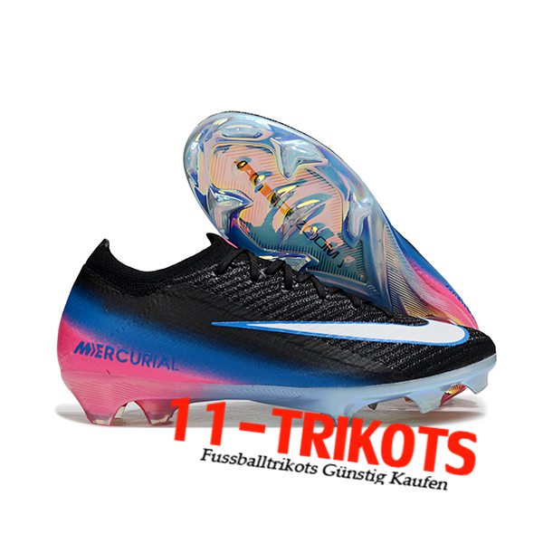 Nike Fussballschuhe AIR Zoom Mercurial Vapor 16 Elite XXV FG Schwarz/Weiß/Blau/Rosa Nike Fussballschuhe AIR Zoom Mercurial Vapor 16 Elite XXV FG Schwarz/Weiß/Blau/Rosa