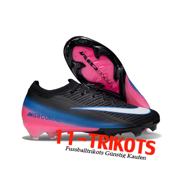 Nike Fussballschuhe AIR Zoom Mercurial Vapor 16 Elite XXV FG Schwarz/Weiß/Blau/Rosa -02 Nike Fussballschuhe AIR Zoom Mercurial Vapor 16 Elite XXV FG Schwarz/Weiß/Blau/Rosa -02