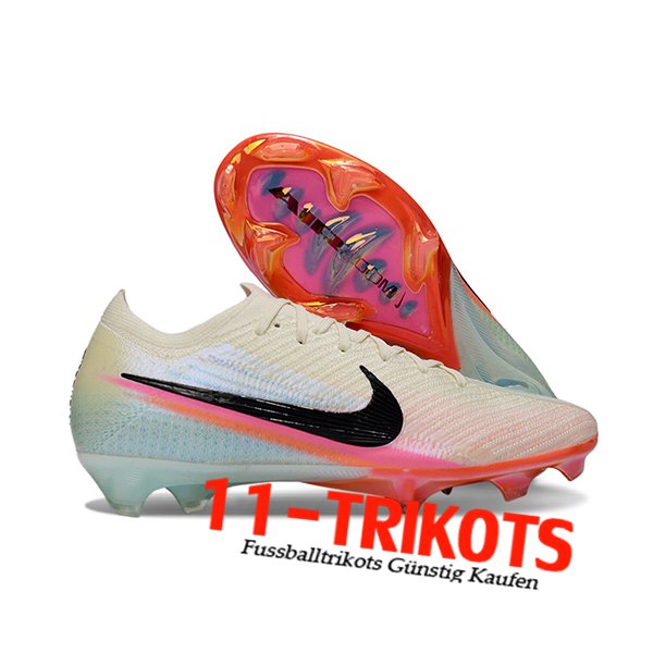 Nike Fussballschuhe AIR Zoom Mercurial Vapor 16 Elite XXV FG Beige/Schwarz/Blau/Rosa Nike Fussballschuhe AIR Zoom Mercurial Vapor 16 Elite XXV FG Beige/Schwarz/Blau/Rosa