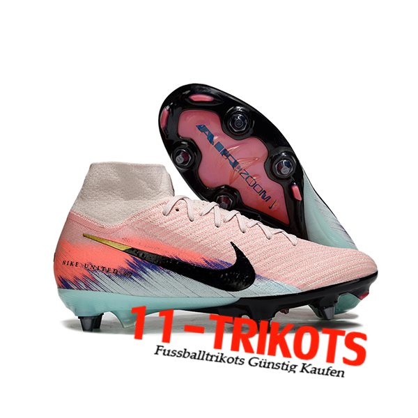 Nike Fussballschuhe Air Zoom Mercurial Superfly IIX Elite SG Rosa/Schwarz/Blau Nike Fussballschuhe Air Zoom Mercurial Superfly IIX Elite SG Rosa/Schwarz/Blau