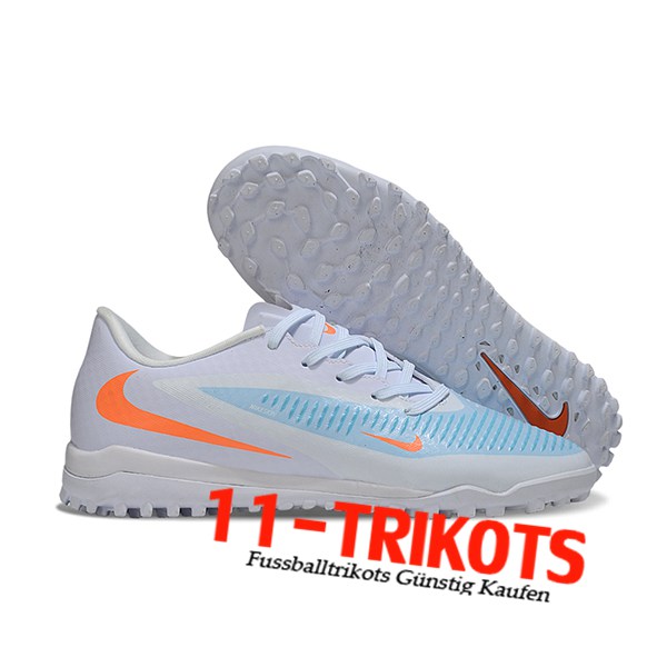 Nike Fussballschuhe Phantom 6 Low Academy "Erling Haaland" Weiß/Blau/Orange Nike Fussballschuhe Phantom 6 Low Academy "Erling Haaland" Weiß/Blau/Orange