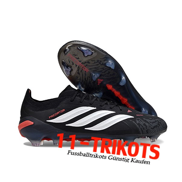 Adidas Fussballschuhe 26 Predator Elite FG Schwarz/Grau/Orange