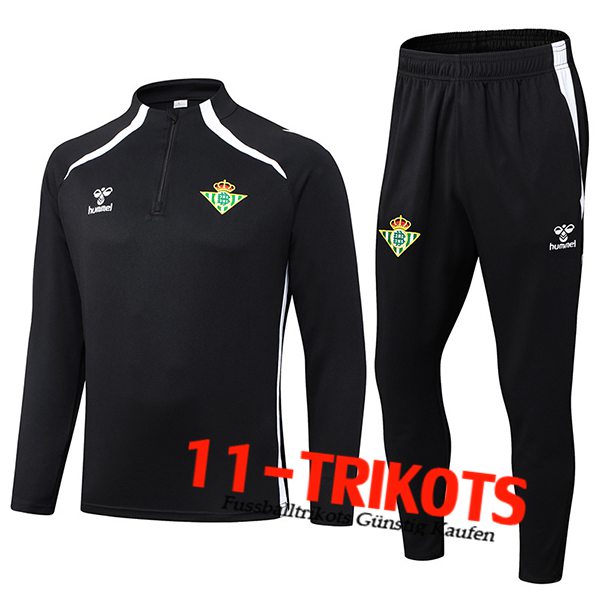 Real Betis Trainingsanzug Schwarz/Weiß 2025/2026 Real Betis Trainingsanzug Schwarz/Weiß 2025/2026