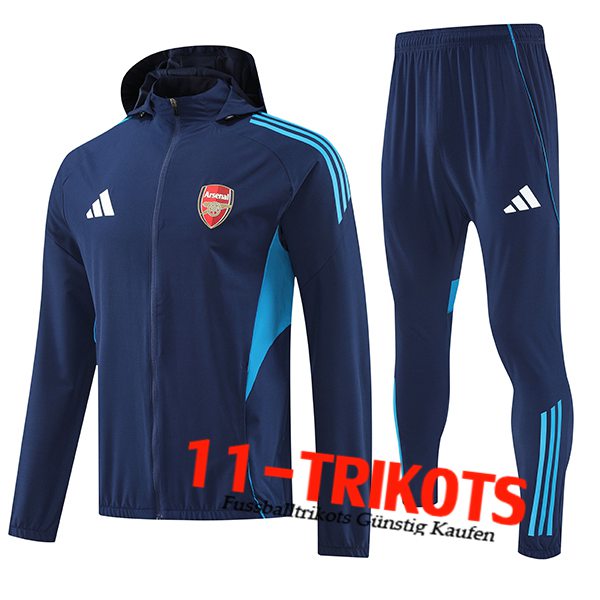Arsenal Trainingsanzug Mit Kapuze Trainingsjacke Windbreaker Blau 2025/2026