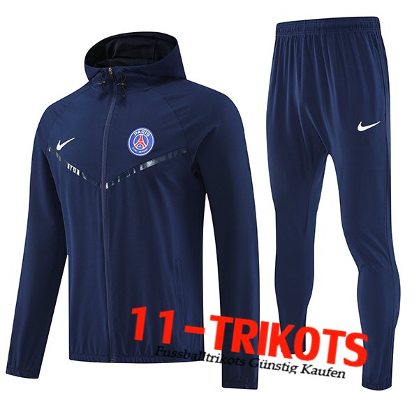 PSG Trainingsanzug Mit Kapuze Trainingsjacke Windbreaker Dunkelblau 2025/2026