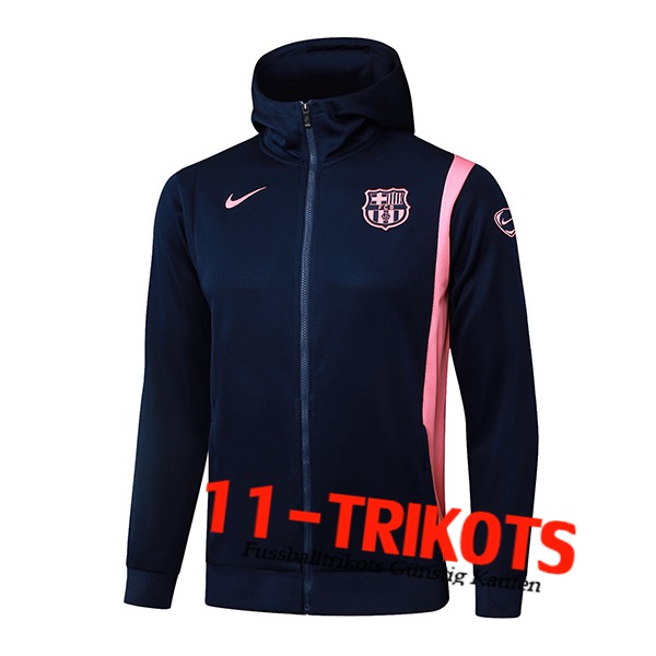 FC Barcelona Trainingsjacke Mit Kapuze Blau/Rosa 2025/2026  FC Barcelona Trainingsjacke Mit Kapuze Blau/Rosa 2025/2026