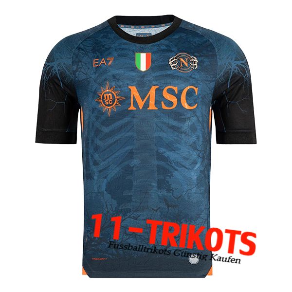Neues SSC Neapel Fussball Trikots Halloween Edition Blau 2025/2026  Neues SSC Neapel Fussball Trikots Halloween Edition Blau 2025/2026
