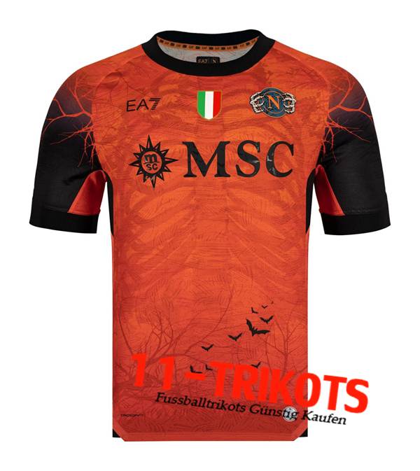 Neues SSC Neapel Fussball Trikots Halloween Torhuter Orange 2025/2026  Neues SSC Neapel Fussball Trikots Halloween Torhuter Orange 2025/2026
