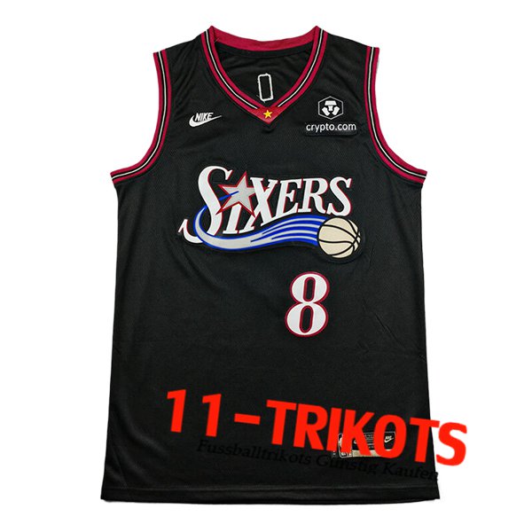 Philadelphia 76ers Trikot (GEORGE #8) 2025/26 Schwarz/Rot Philadelphia 76ers Trikot (GEORGE #8) 2025/26 Schwarz/Rot