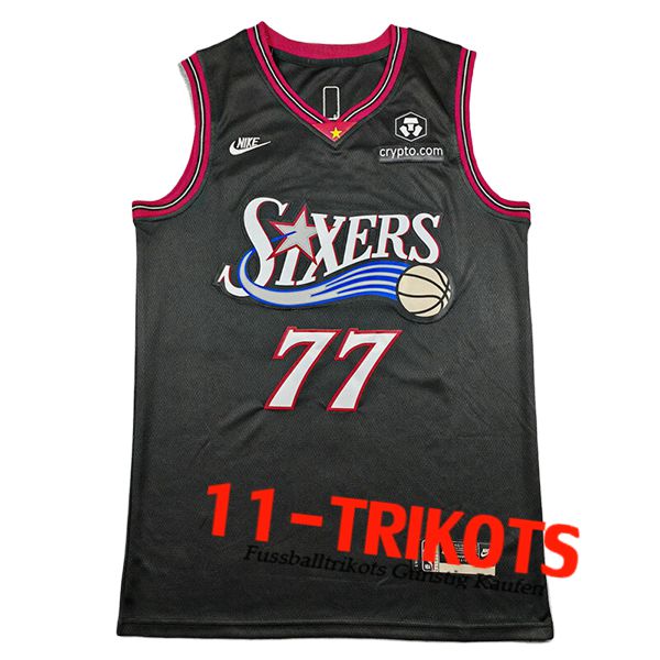 Philadelphia 76ers Trikot (EDGECOMBE #77) 2025/26 Schwarz/Rot Philadelphia 76ers Trikot (EDGECOMBE #77) 2025/26 Schwarz/Rot
