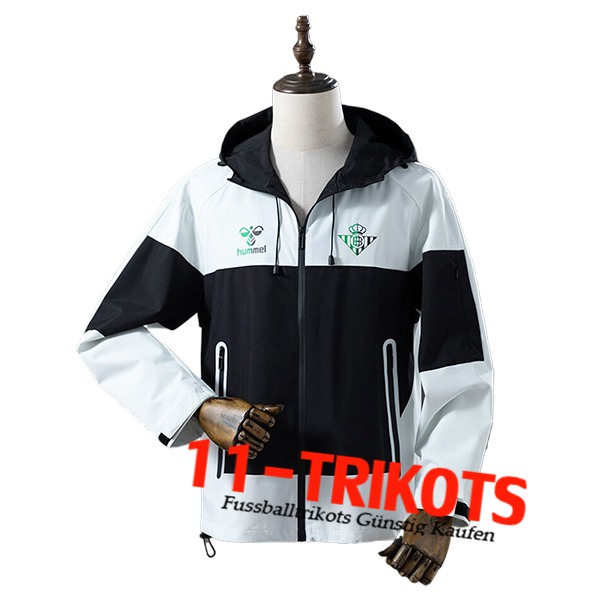 Real Betis Windjacke Weiß/Schwarz 2025/2026 Real Betis Windjacke Weiß/Schwarz 2025/2026
