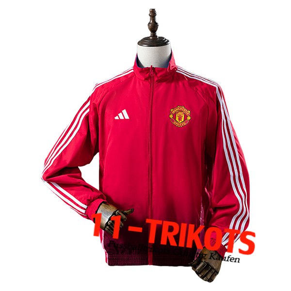 Manchester United Windjacke Rot/Weiß 2025/2026 Manchester United Windjacke Rot/Weiß 2025/2026