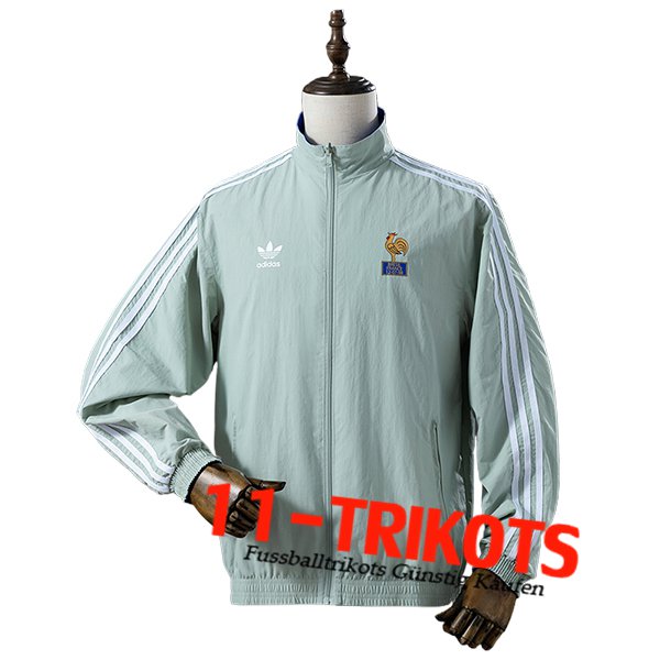 Frankreich Windjacke Grün/Weiß 2025/2026 Frankreich Windjacke Grün/Weiß 2025/2026