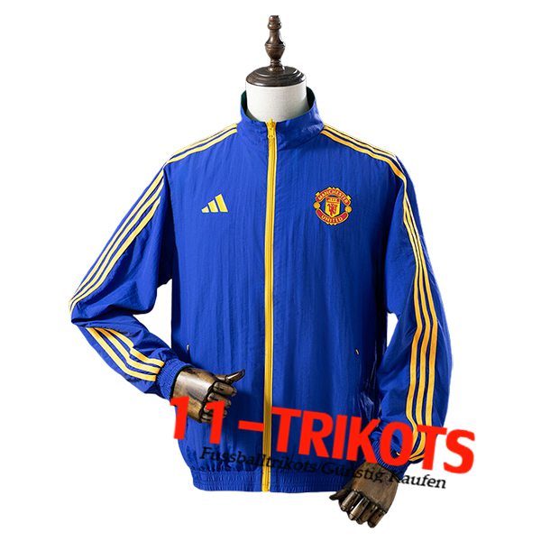 Manchester United Windjacke Blau/Gelb 2025/2026 -02 Manchester United Windjacke Blau/Gelb 2025/2026 -02
