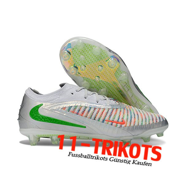 Nike Fussballschuhe Phantom GX III Elite AG Grau/Grün Nike Fussballschuhe Phantom GX III Elite AG Grau/Grün