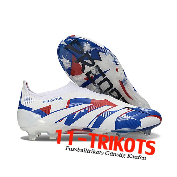 Adidas Fussballschuhe 25 Predator Elite LL FG Blau/Weiß/Rot Adidas Fussballschuhe 25 Predator Elite LL FG Blau/Weiß/Rot