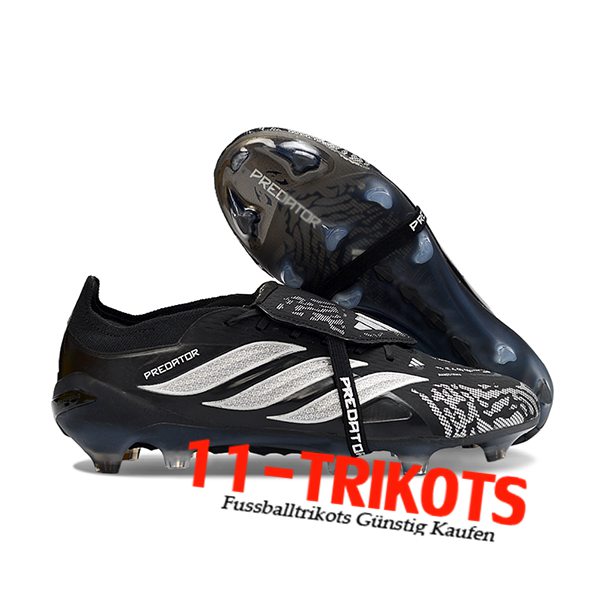 Adidas Fussballschuhe 26 Predator Elite Tongue FG Schwarz/Grau