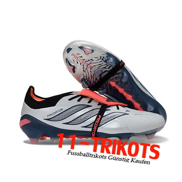 Adidas Fussballschuhe 26 Predator Elite Tongue FG Grau/Blau