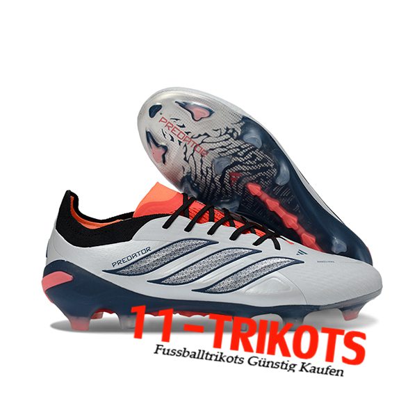Adidas Fussballschuhe 26 Predator Elite FG Grau/Blau Adidas Fussballschuhe 26 Predator Elite FG Grau/Blau