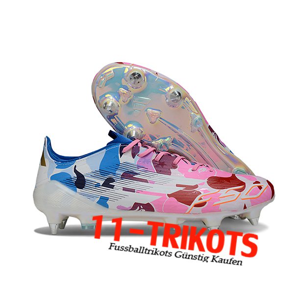 Adidas Fussballschuhe F50 ELITE SG Blau/Rosa/Weiß