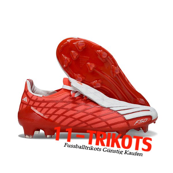 Adidas Fussballschuhe F50 Elite FG Rot/Weiß