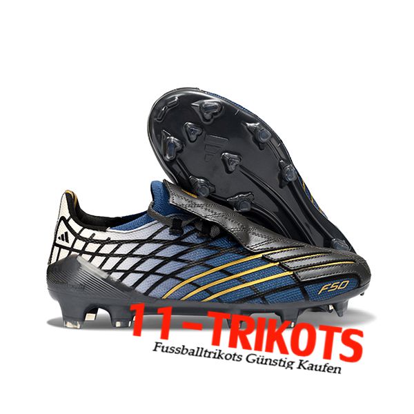 Adidas Fussballschuhe F50 Elite FG Schwarz/Blau/Gelb