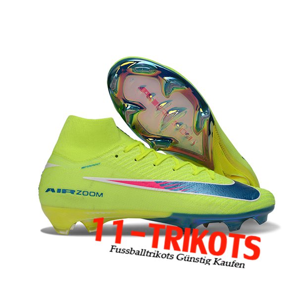 Nike Fussballschuhe Air Zoom Mercurial Superfly IIX Elite FG Grün/Blau/Rosa Nike Fussballschuhe Air Zoom Mercurial Superfly IIX Elite FG Grün/Blau/Rosa