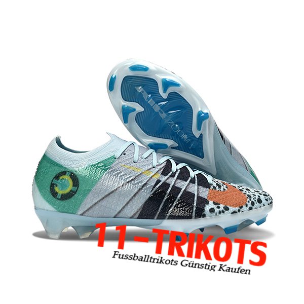 Nike Fussballschuhe AIR Zoom Mercurial Vapor 16 Elite XXV FG Blau/Grün/Schwarz