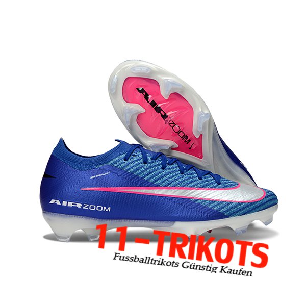 Nike Fussballschuhe AIR Zoom Mercurial Vapor 16 Elite XXV FG Blau/Grau/Rosa