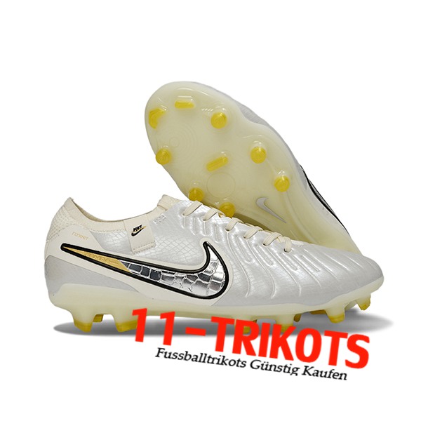 Nike Fussballschuhe Tiempo Legend X Elite LUXE FG Grau/Beige Nike Fussballschuhe Tiempo Legend X Elite LUXE FG Grau/Beige