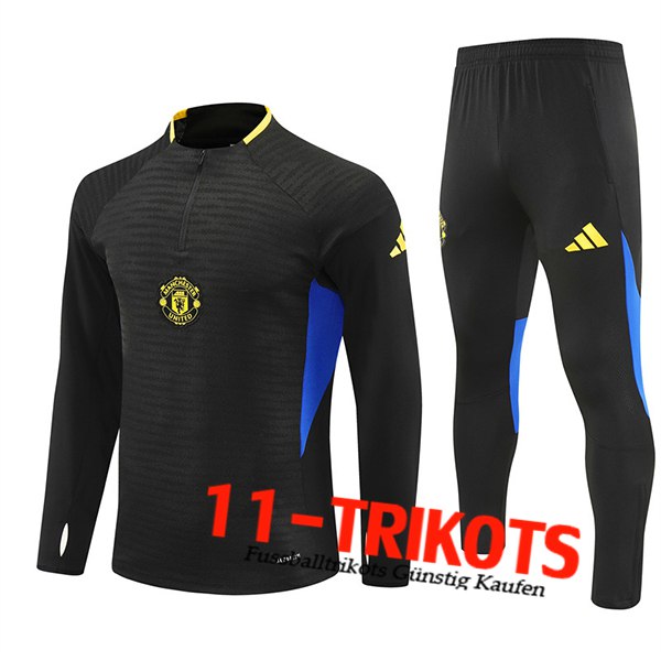 Manchester United Trainingsanzug Schwarz/Blau/Gelb 2025/2026 -02 Manchester United Trainingsanzug Schwarz/Blau/Gelb 2025/2026 -02